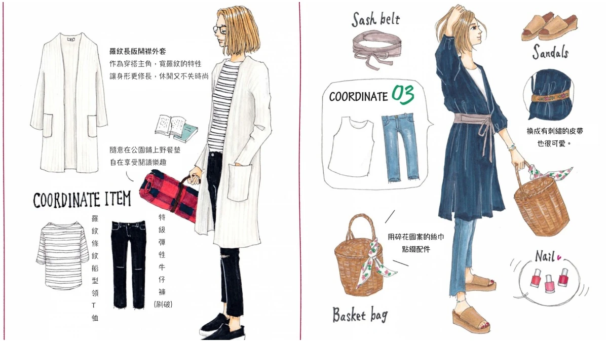 每日外出造型沒靈感?IG日本人氣插畫家Saeko教你這樣玩穿搭
