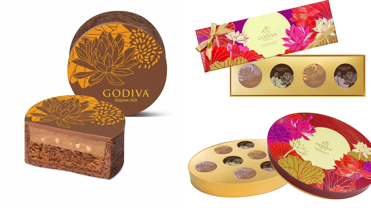 台灣首度上市!GODIVA最新推出中秋限量「巧克力蛋糕月餅」,甜食控都難以抗拒
