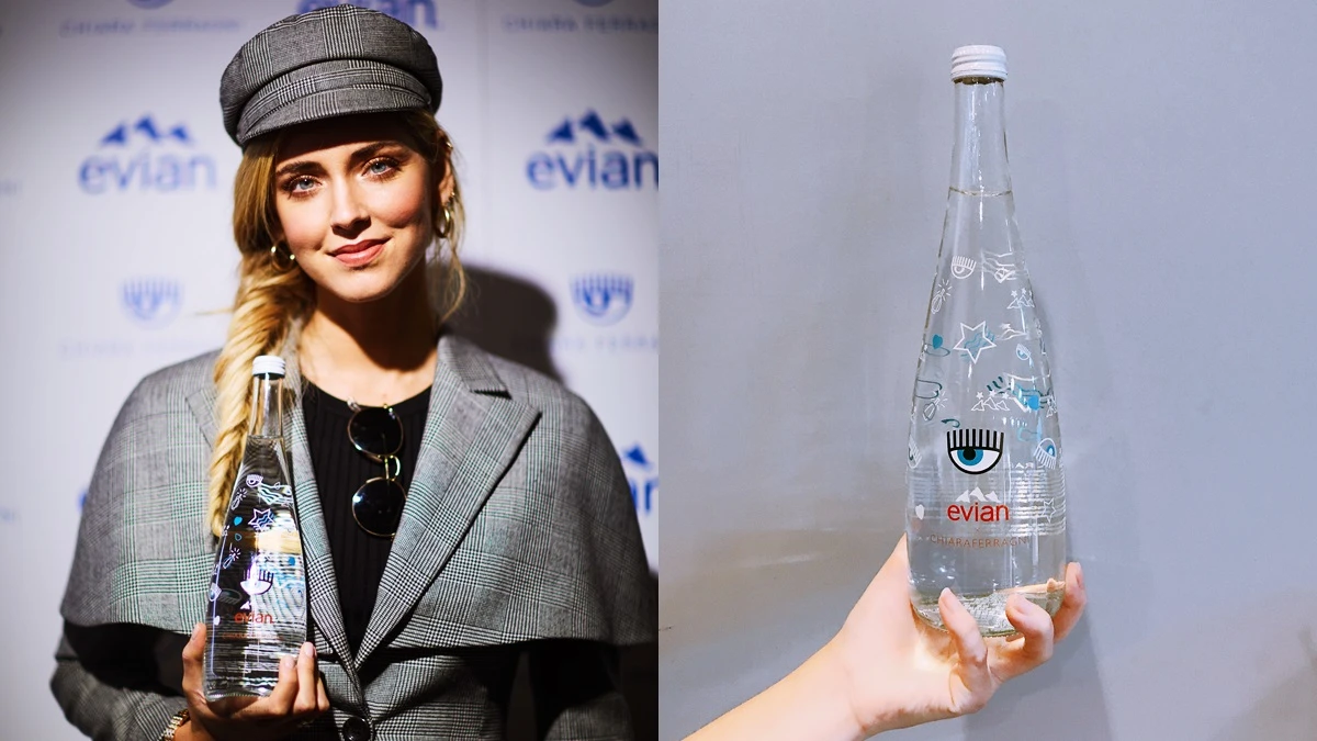 限量版眨眼瓶身一定要收集！evian®x CHIARA FERRAGNI聯名十周年設計超俏皮