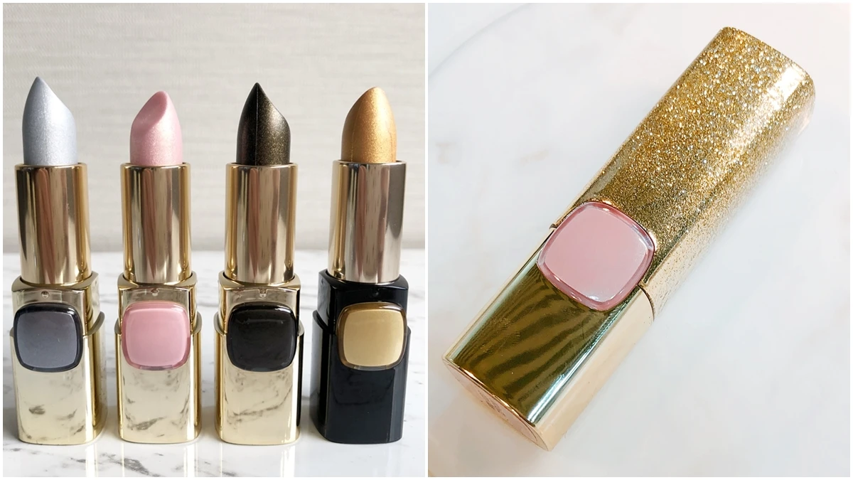 搶翻天的巴黎萊雅24K金唇膏出新色!琉璃粉、綠曜黑、太空銀的金屬星燦唇膏限量版太吸睛