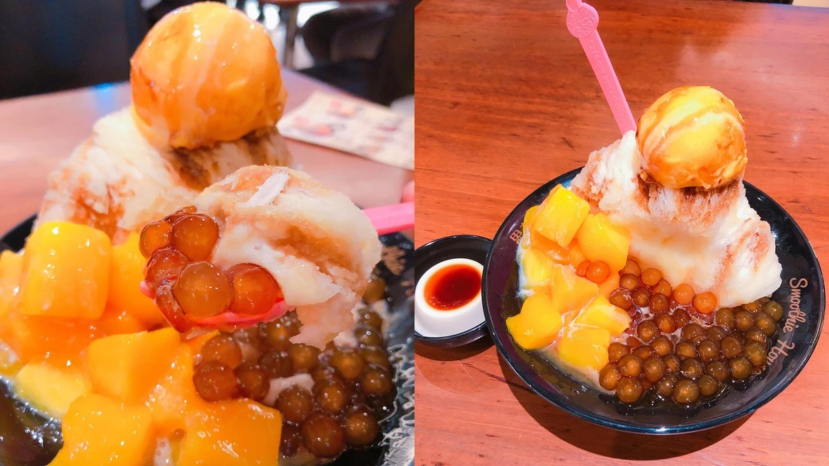 台北101也有思慕昔了！撒上滿滿芒果、珍珠餡料超澎派， 101門市獨家「海洋之心芒果雪花冰」登場