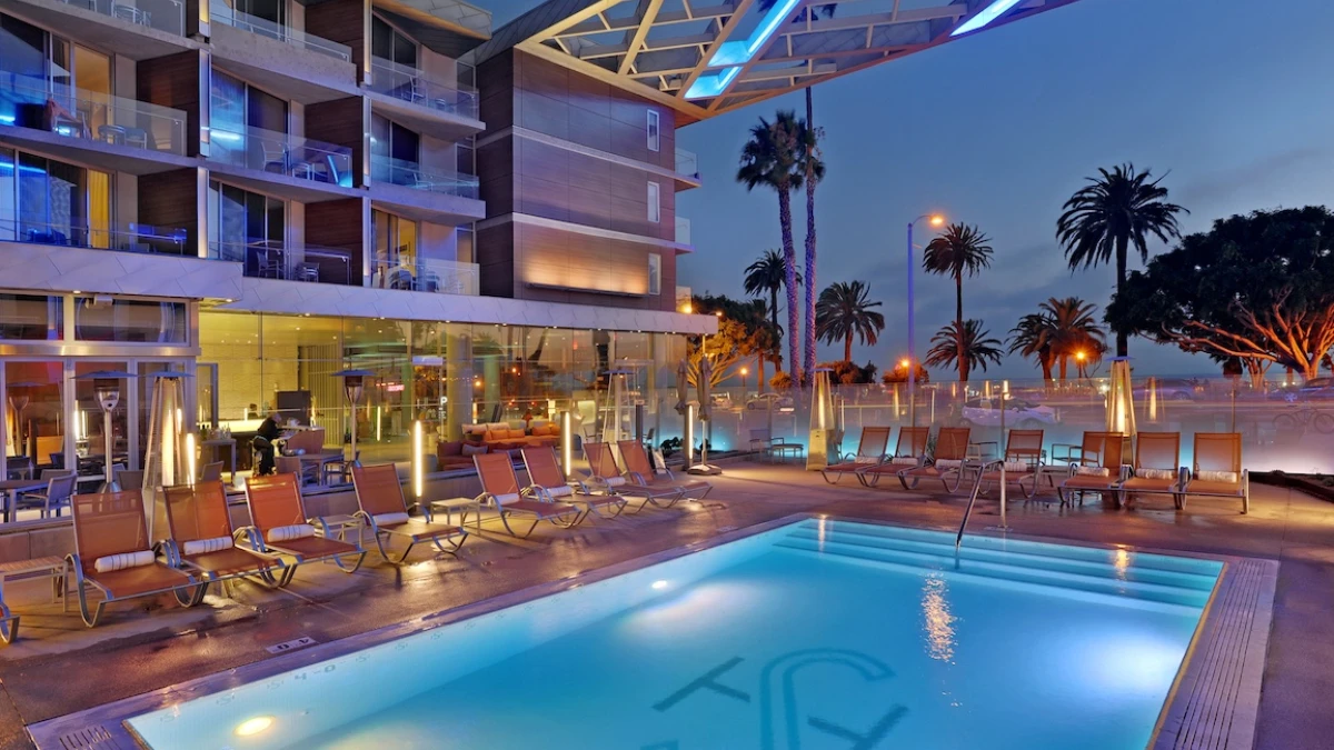 聖塔莫尼卡海灘旁的綠飯店 Shore Hotel