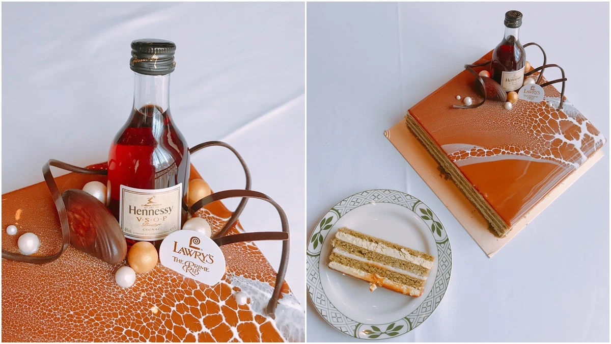 酒香不夠濃還可以自己淋!Lawry’s X Hennessy專為爸爸打造的微醺感「V.S.O.P歌劇院蛋糕」