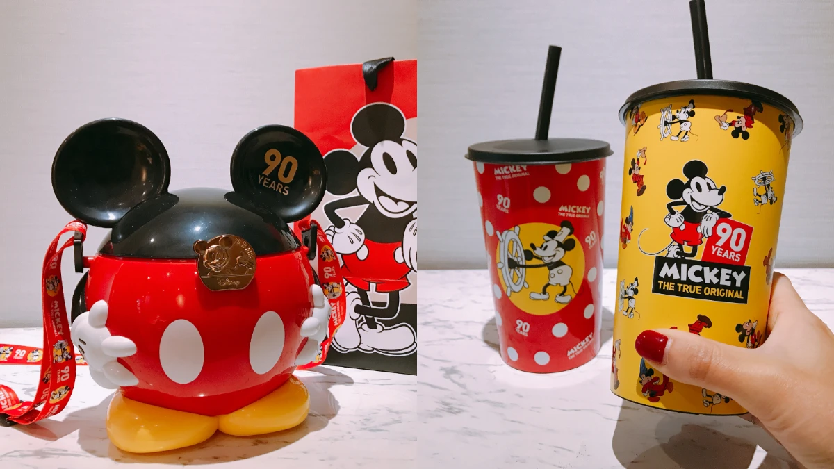 這不搶不行！威秀影城推出台灣限定米奇90週年爆米花桶，還有超萌紅黃紀念飲料杯
