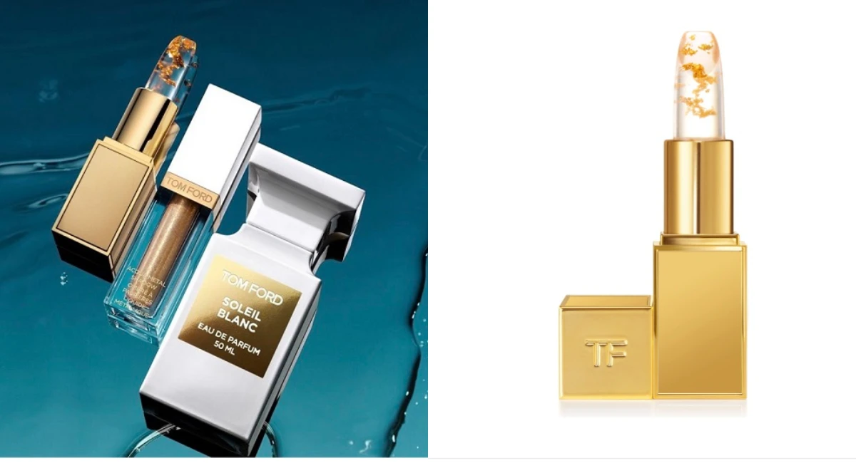 美哭【Tom Ford 小金管透明24k金變色潤唇膏】又生火了，2019 Summer Soleil太陽輕吻限量系列邁阿密之旅 打造多汁雙唇、金屬眼妝與發光肌膚