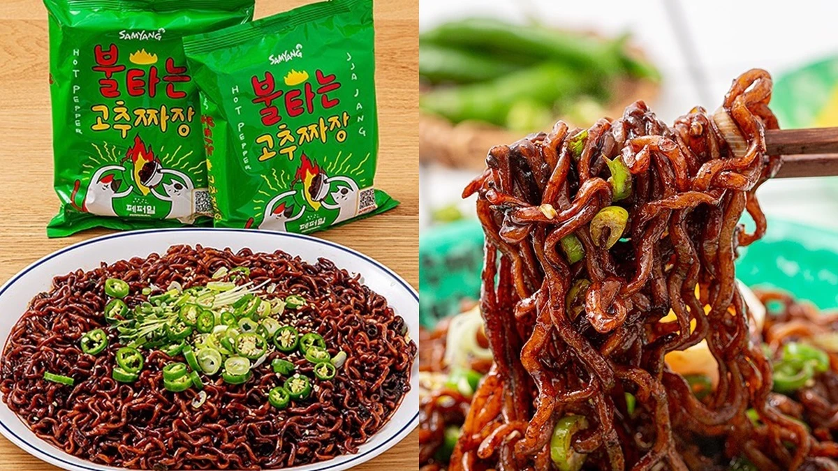 史上最辣！韓國推「辣椒炸醬泡麵」裡面加入滿滿的青陽辣椒，如著火般的辣度
