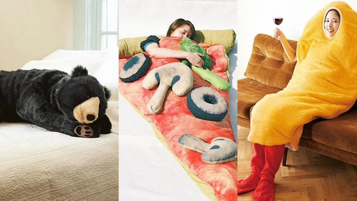 冬季懶人必備！超幽默6款睡袋大公開，今晚想當炸蝦、黑熊、披薩、鯊魚……