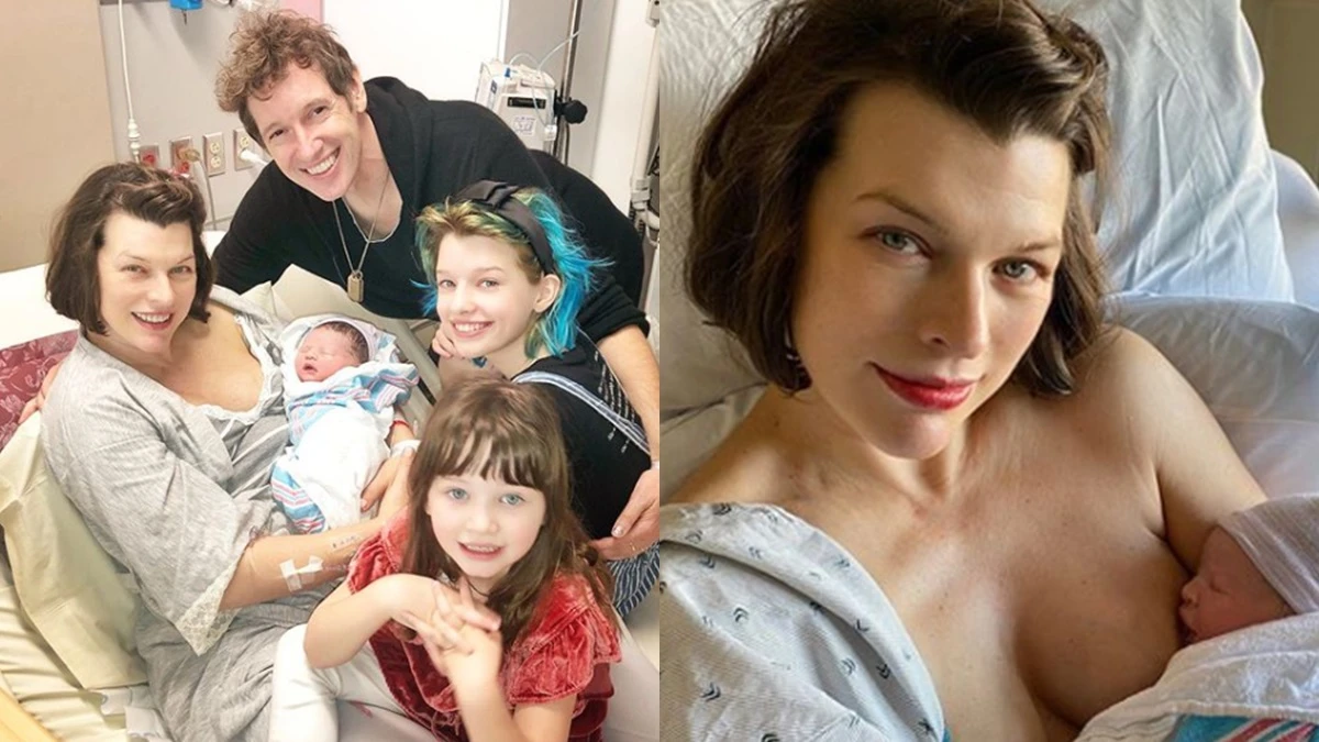 44歲蜜拉喬娃維琪生了！一家五口幸福合照曝光，曬哺乳照母愛爆發