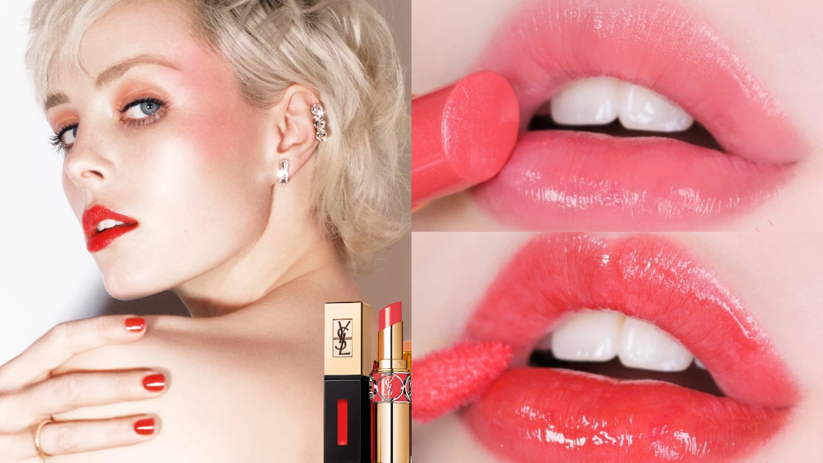 2020 YSL口紅新色5款「蜜桃奶茶色」,嫩出水的美唇根本人間水蜜桃!