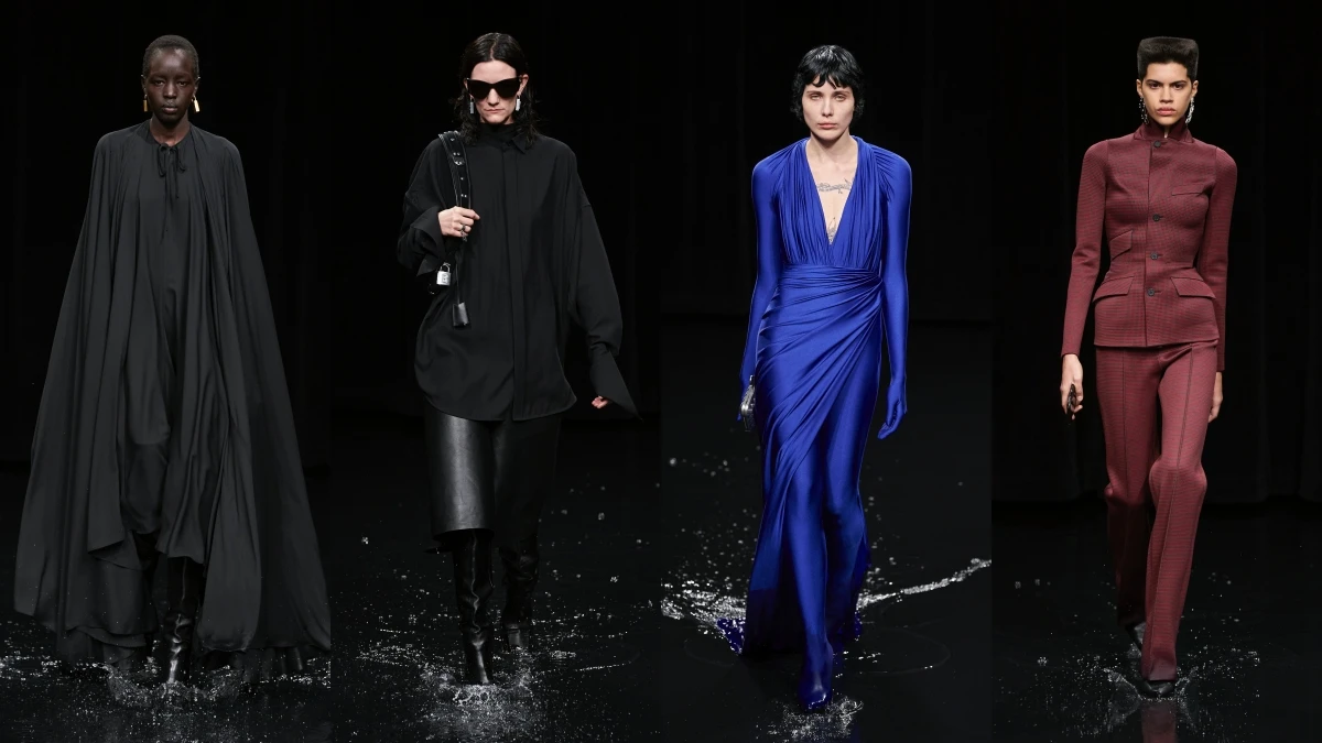 2020秋冬巴黎時裝週|BALENCIAGA頭三排座位被淹沒,模特兒涉水走秀,手拎千禧年爆款「機車包」!跟上配件文藝復興風潮~