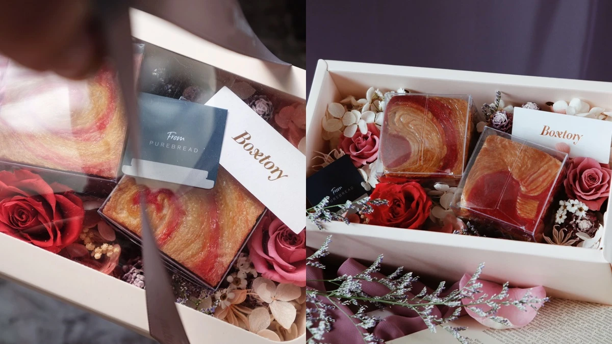 情人節禮物推薦！Purebread Bakery×Boxtory.co推永生花麵包禮盒，愛情麵包一次滿足