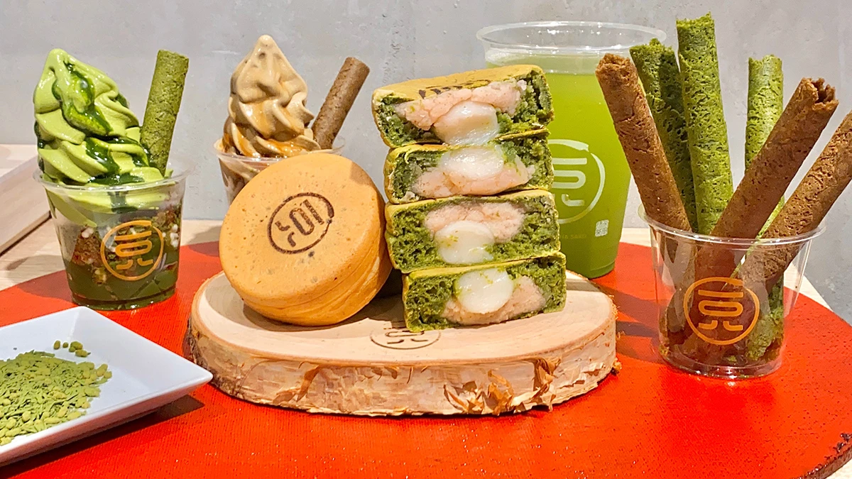 抹茶控必吃!一〇八抹茶茶廊推「櫻花白玉大判燒」,京站店限定抹茶蛋捲、焙茶聖代,還有冰淇淋買一送一優惠