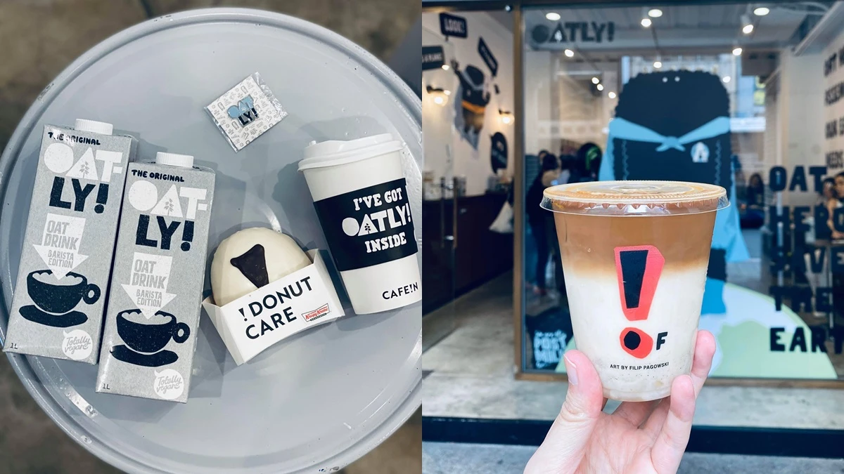 歐美名人、網紅瘋搶的瑞典「OATLY」燕麥奶!首度攜手CAFE!N、Krispy Kreme打造燕麥奶拿鐵、甜甜圈