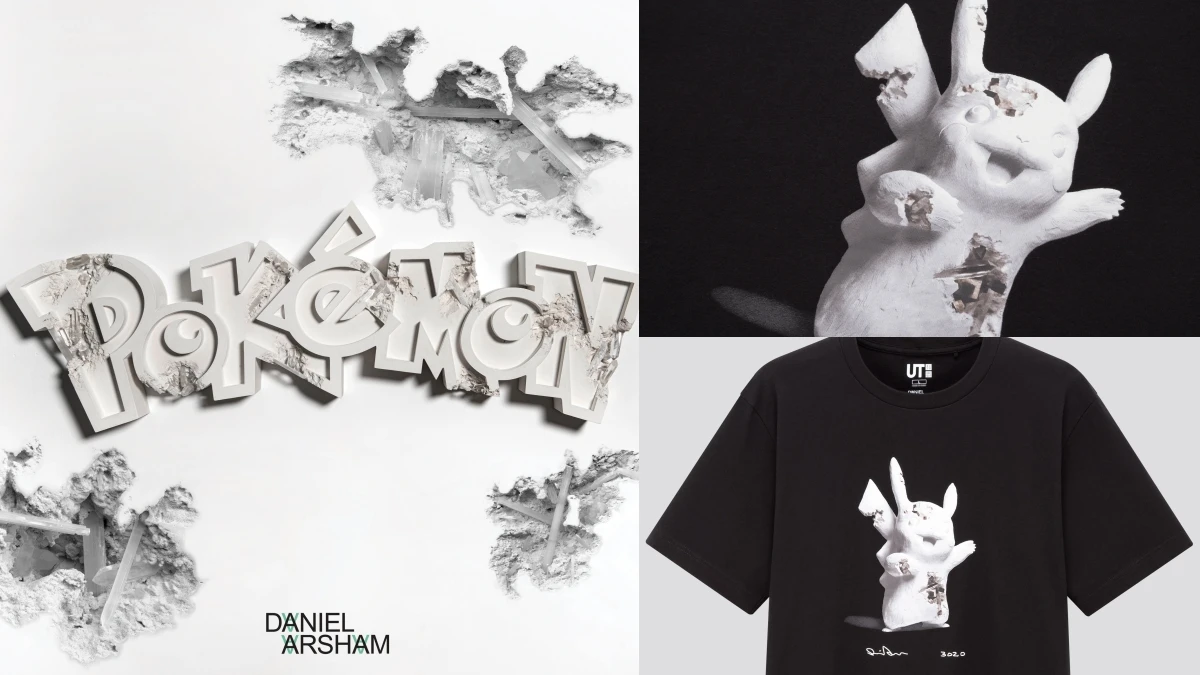 UniqloXDaniel ArshamXPokémon三方聯名將開賣!千年後的皮卡丘、胖丁,變成人類文明、歷史遺跡的一部分