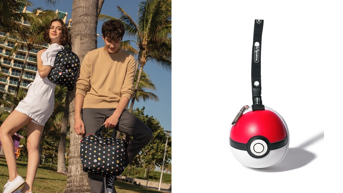 LeSportsac攜手精靈寶可夢Pokémon推出皮卡丘、傑尼龜、可達鴨聯名系列,還有寶貝球手腕包