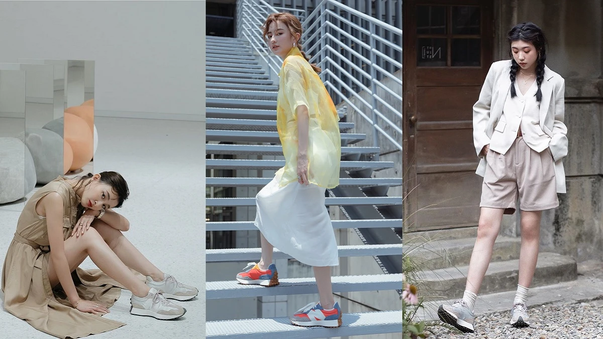 New Balance復古再下一城「糖果色327潮鞋」IG潮人葛盈瑄、Cindy、薛妞妞、Cos怎麼駕馭?本篇有穿搭解答!
