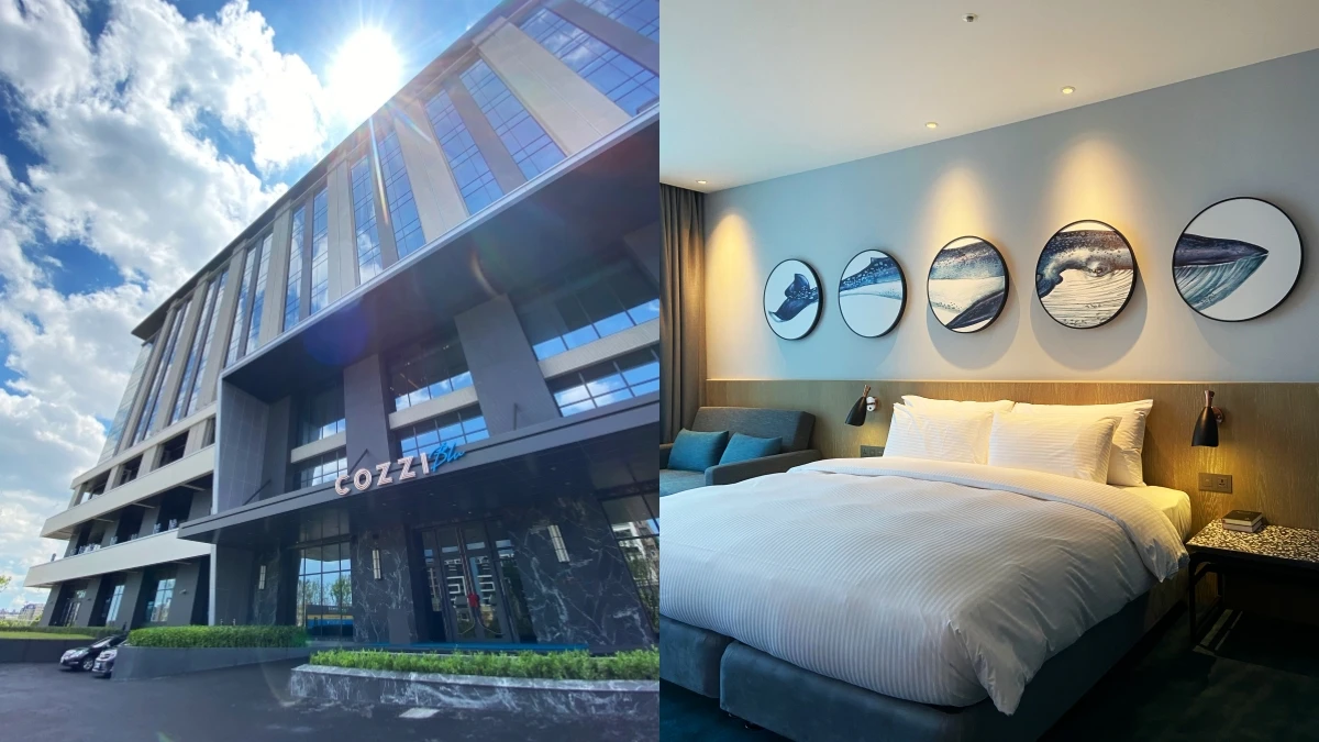 全台首間海洋主題飯店!桃園「COZZI Blu」7月登場,蔚藍海岸風客房、水母燈、船艙酒吧等完整樓層介紹,宛如在大海中睡一晚