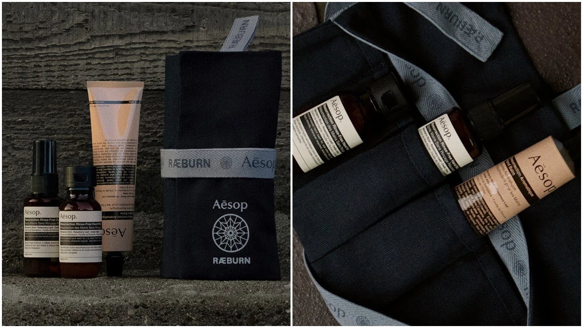 Aesop & RÆBURN合作推出「探險家隨行組」三款手部產品加上文青風收納包，CP值超高～簡直買到賺到