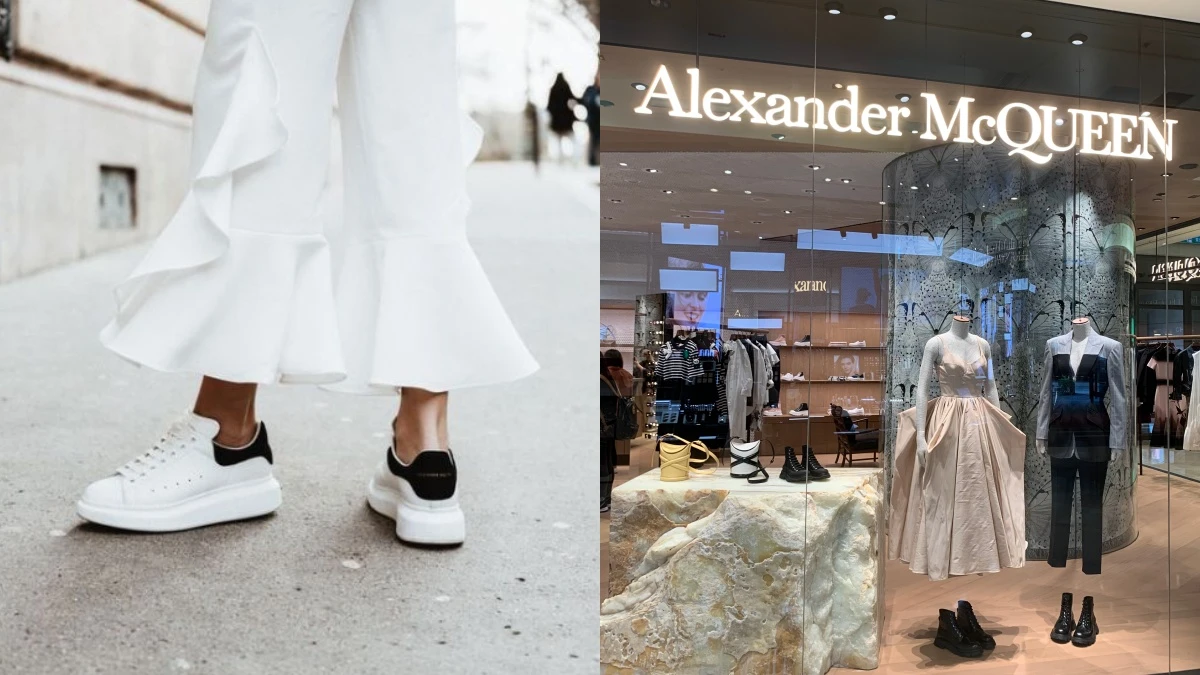 Alexander Mcqueen厚底小白鞋不用求代購!台灣首間專賣店開幕,夢幻粉色系店裝還有全智賢愛用Curve水桶包