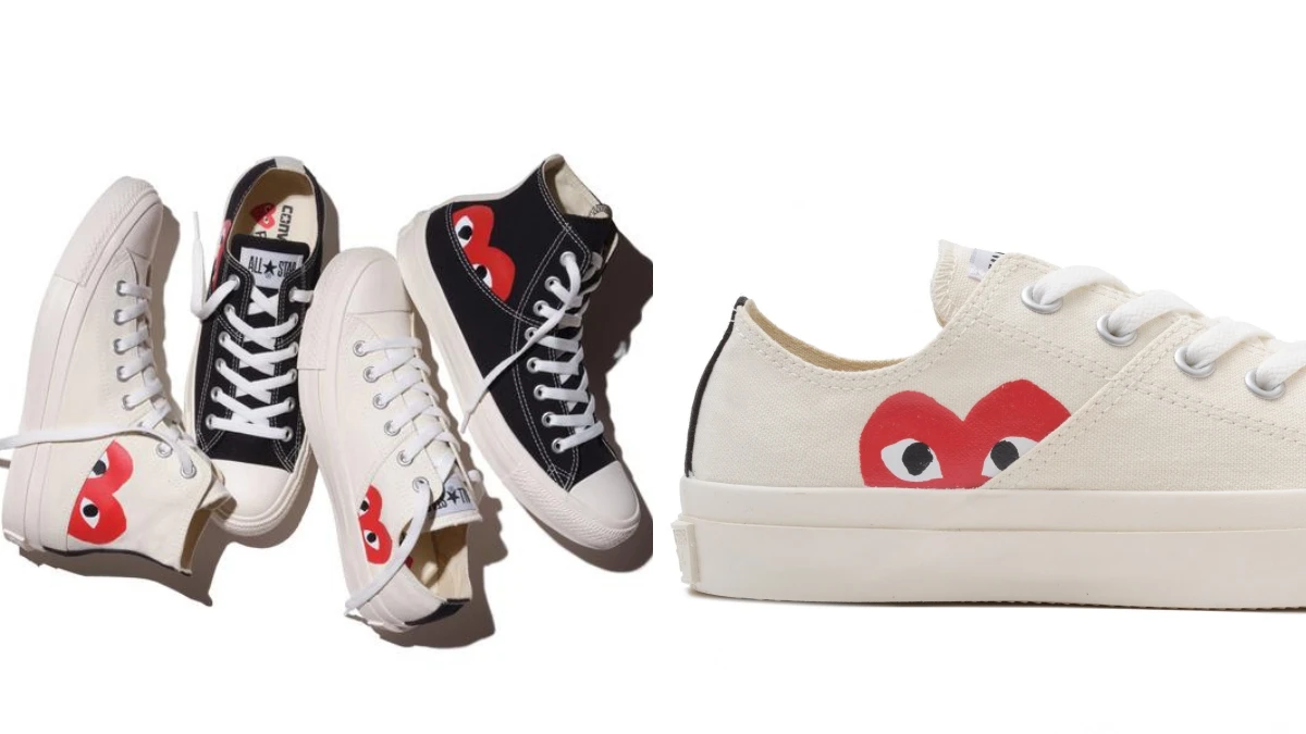 Converse X Comme des Garçons Play最新聯名帆布鞋！愛心臉害羞躲起來太可愛，全球這處限定開賣