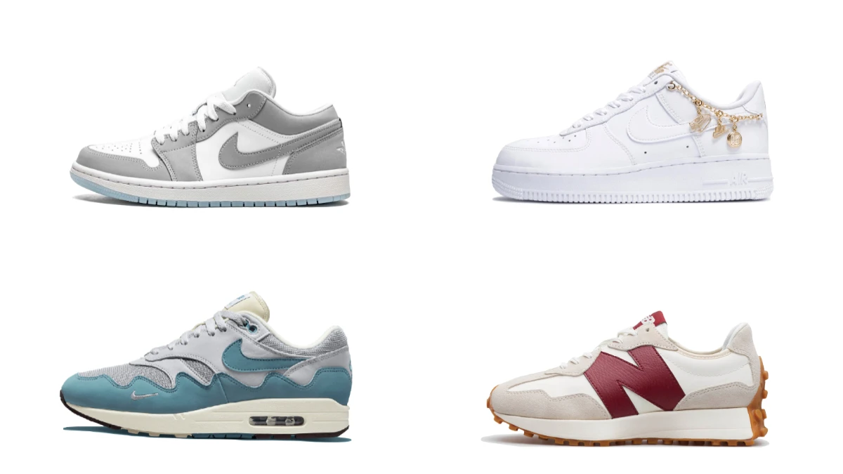 球鞋交易平台 AREA 02 年度女性最愛球鞋排行，Nike Dunk、Air Force 1、New Balance 327...都入榜