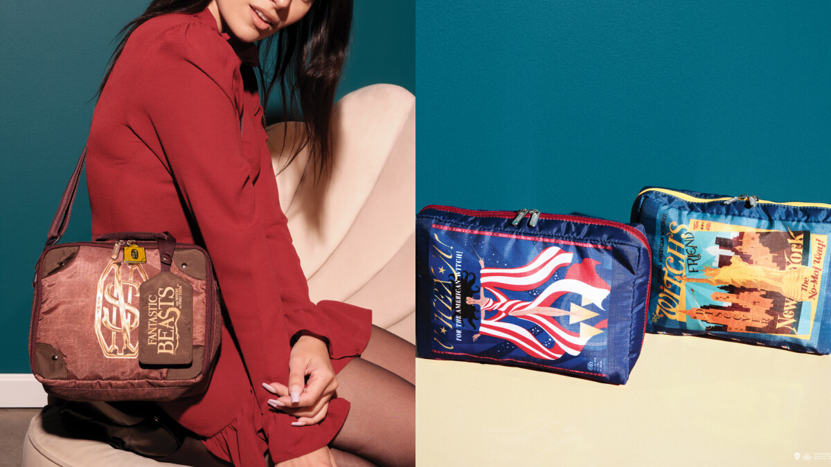 LeSportsac X《怪獸與牠們的產地》聯名包包:書本手拿包、行李箱造型肩背包…全都想收藏