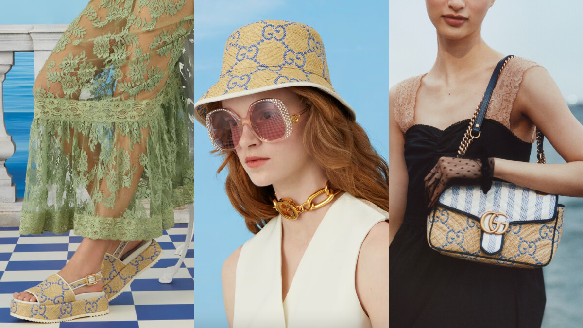 Gucci Towards the Sun系列:草編包、漁夫帽、涼鞋…渡假全身行頭都幫你準備好