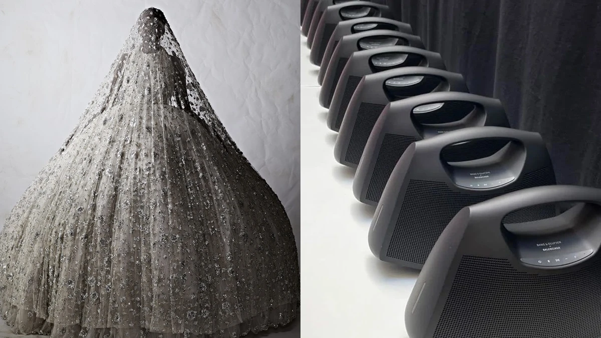 Balenciaga第51季高訂大秀新娘禮服花費313天製作,最吸睛是邊走邊播音響手提包