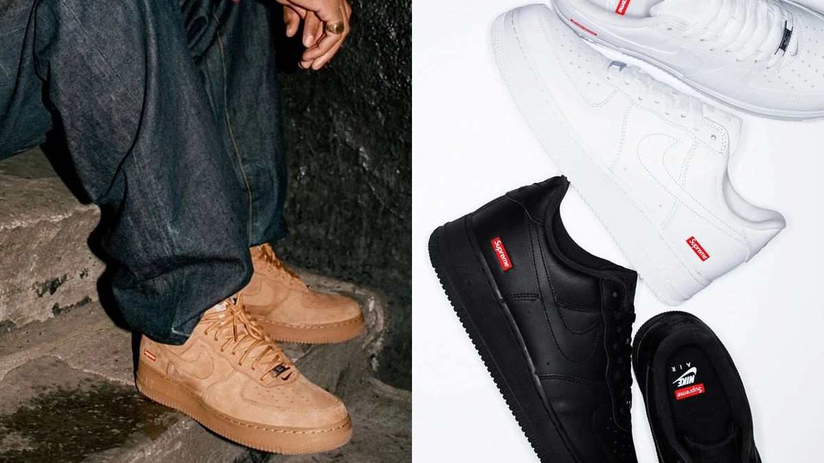 Supreme X Nike Air Force1聯名強勢回歸,黑、白、卡其3色齊開賣