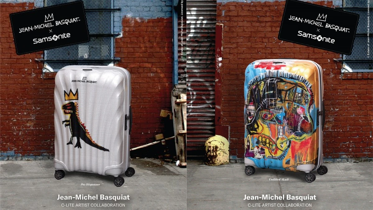 Samsonite推出紐約傳奇塗鴉藝術家Jean-Michel Basquiat聯名版行李箱！經典恐龍塗鴉潮人必收