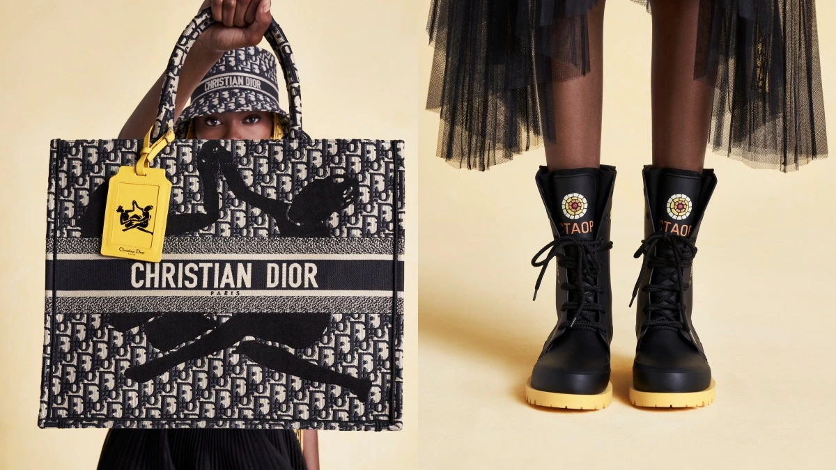 Dior攜手Thebe Magugu X Ctaop重新演繹Book Tote,還有雨季必備綁帶靴