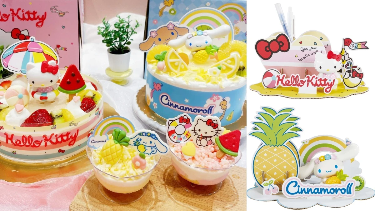 85度CX三麗鷗「HELLO KITTY、大耳狗」4款蛋糕超萌登場!外盒還能化身筆筒手機架