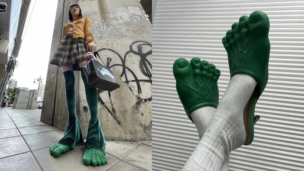 浩克是你?泰國品牌推出「浩克高跟鞋」引起話題!綠色大腳穿上街確定不會嚇到路人?