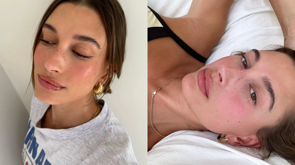 Hailey Bieber「日常草莓妝」引模仿潮！簡單4步驟，完成甜美、可愛好駕馭妝容！