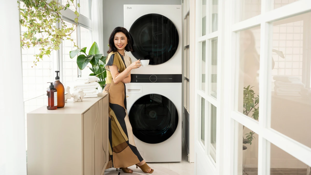 用細節堆疊出質感生活的LG WashTower™ AI 智控洗乾衣機，連 InIn Home總監 Vanessa也擋不了的魅力！