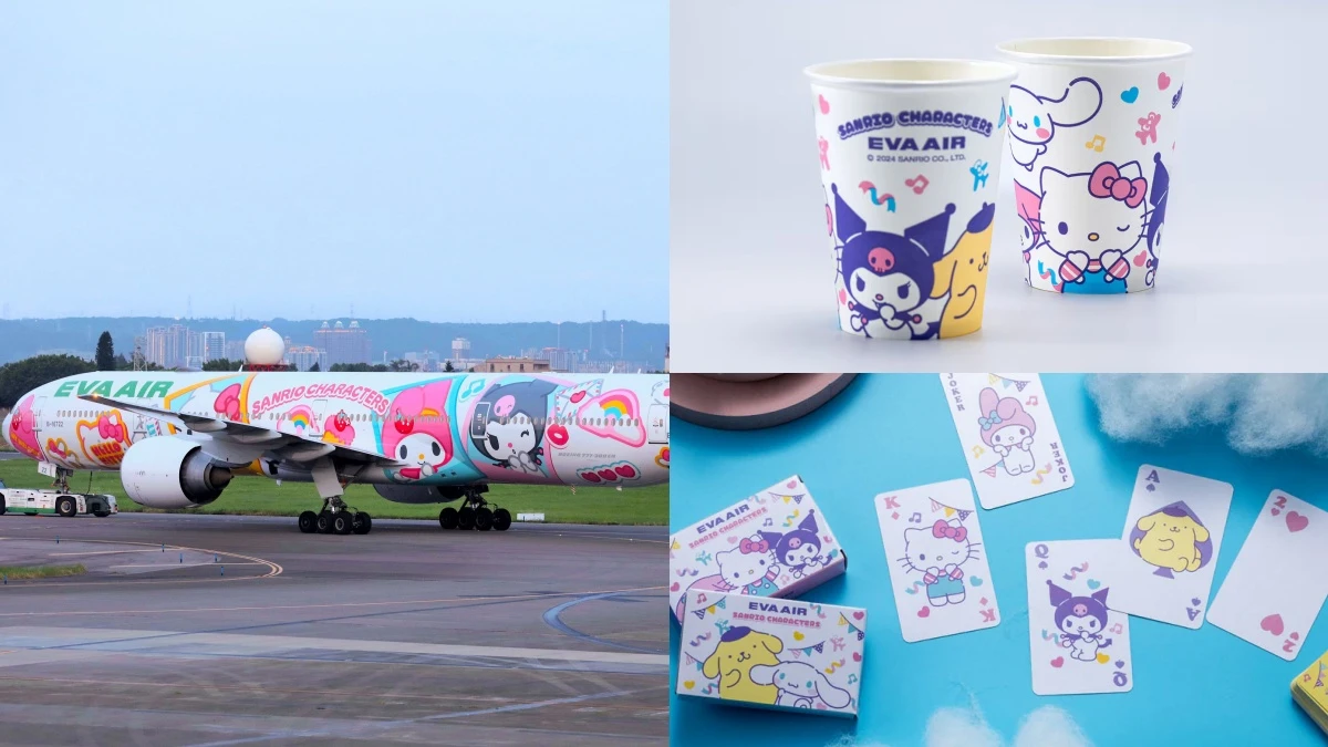 長榮航空「閨蜜機」可愛登場！Hello Kitty、酷洛米機上用品及航線一次看