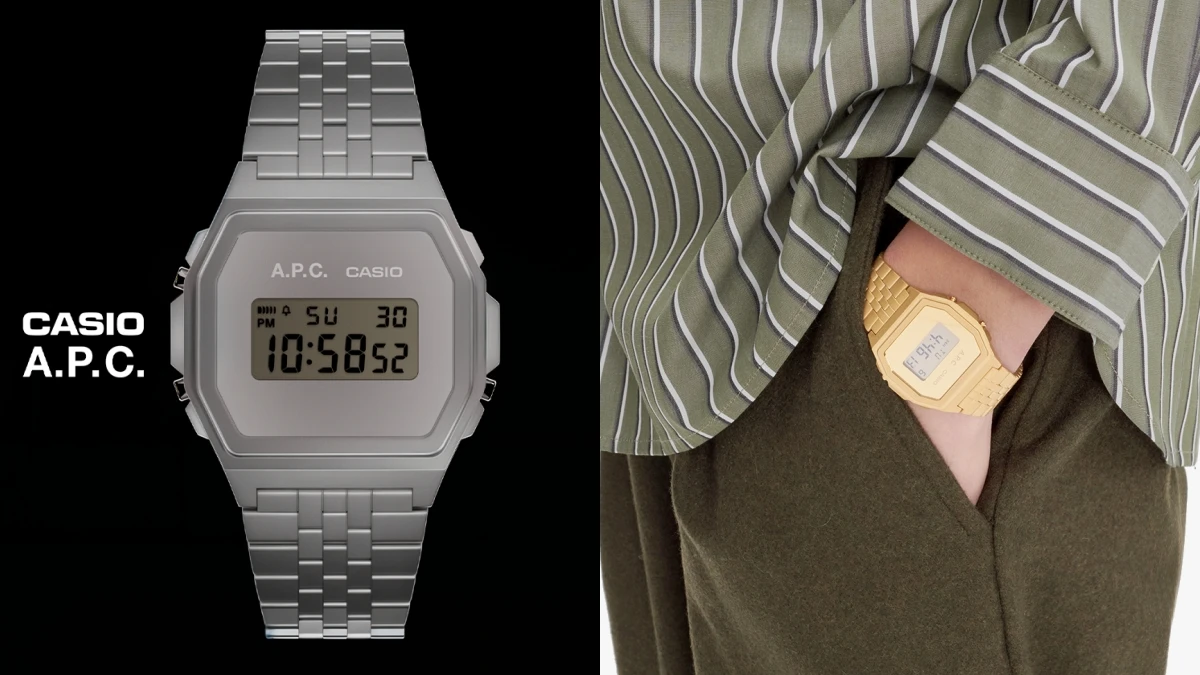 A.P.C.與CASIO推聯名錶款!法式簡約+纖薄錶型,重溫80年代的時髦風格
