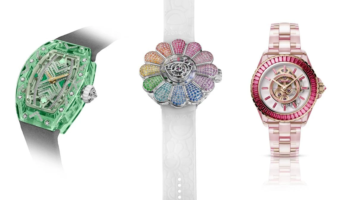 藍寶石水晶是什麼?Chanel、Hublot村上隆、Richard Mille...果凍色錶
