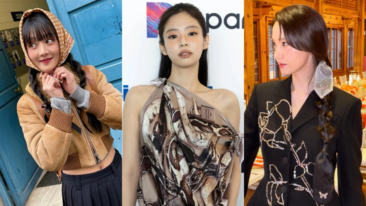 時髦細節全靠它!盤點6個韓星「絲巾穿搭技巧」:Jennie巧手變上衣將再掀熱潮