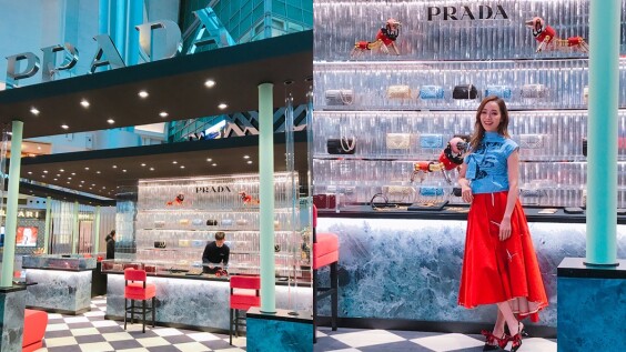 紅絲絨沙發、玻璃柱打造咖啡廳店鋪!PRADA Spirit快閃店把整套義大利設計搬來台灣