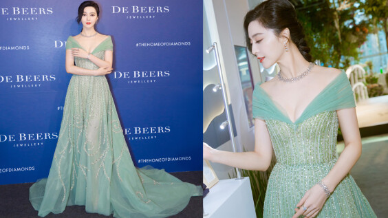 「我喜歡愛心形狀粉紅鑽、喜歡搭配戒指跟耳環...」亮麗出席 De Beers 頂級珠寶活動,范冰冰與鑽石的二三事!