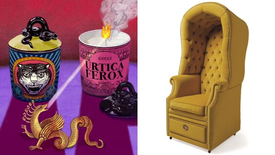 鵝卵黃古典沙發椅好值得收藏！傢俱控一定要逛逛這8款Gucci Décor家具系列