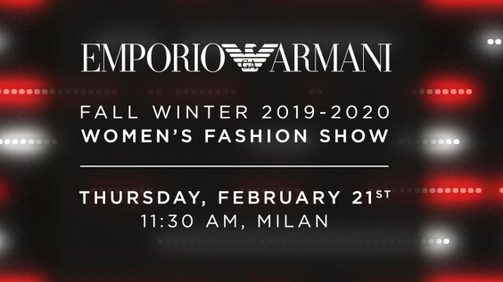 【Live】線上看!EMPORIO ARMANI 2019秋冬時裝大秀,將在2/21下午6點半登場