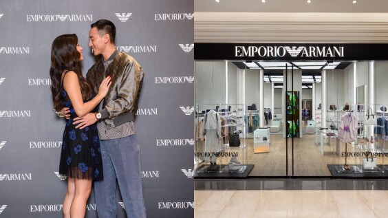 王陽明、蔡詩芸甜蜜合體!Emporio Armani微風南山概念旗艦店正式開幕