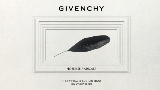 【Live】線上看!GIVENCHY 2019秋冬高級訂製服系列大秀,將在7/3凌晨2點登場