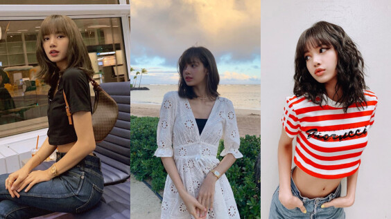 2019秋季大熱的中長髮造型「鎖骨髪」,學學Blackpink的Lisa可甜可冷,簡單就很時髦!