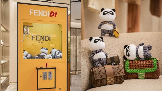 Fendi家族爸爸首度台!經典黑白配色加上標誌性FF Logo的Fendidi太Q萌