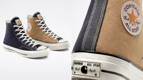 沒買到會後悔!Converse Renew系列將發表與工裝品牌Carhartt聯名鞋款,高筒設計、拼接配色太值得收藏