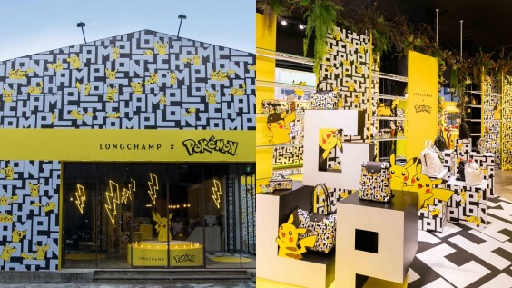 化身寶可夢訓練師!Longchamp X Pokémon快閃店這處登場,皮卡丘躍上經典尼龍包太欠買