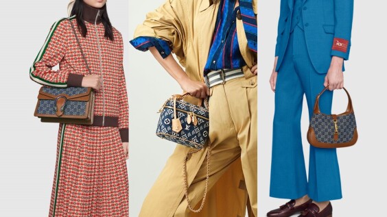 Gucci Jackie迷你包穿上牛仔新衣、CELINE Triomphe系列推出丹寧藍、LV爆款小包全新丹寧面料登場…2021全新丹寧精品包都在這